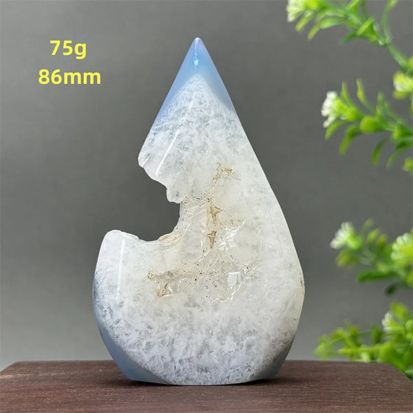 Blue Agate Geode Torch-ToShay.org