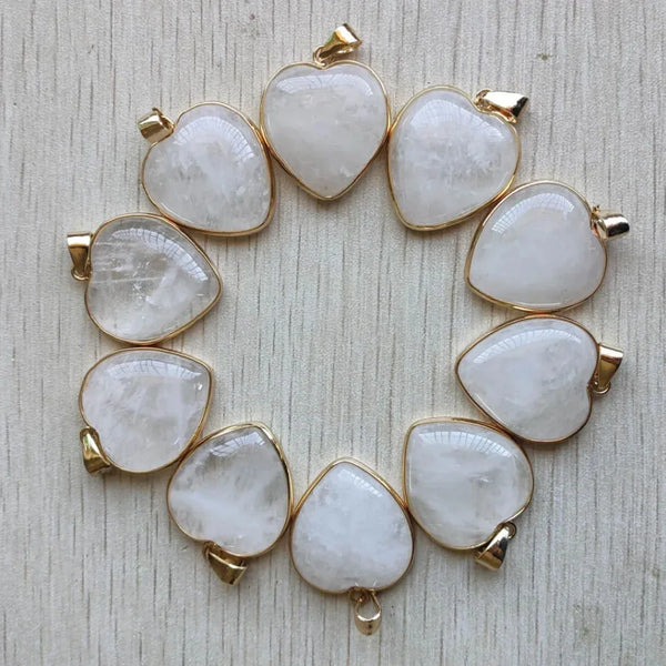 Mixed Crystal Heart Pendants-ToShay.org