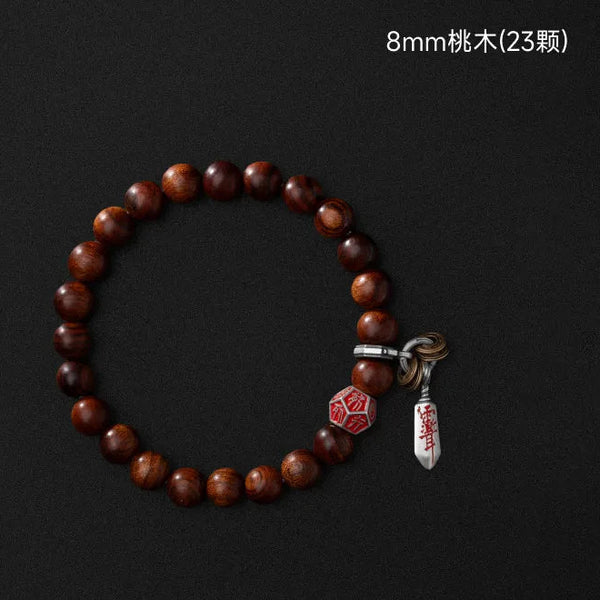 Brown Peach Wood Bracelet-ToShay.org