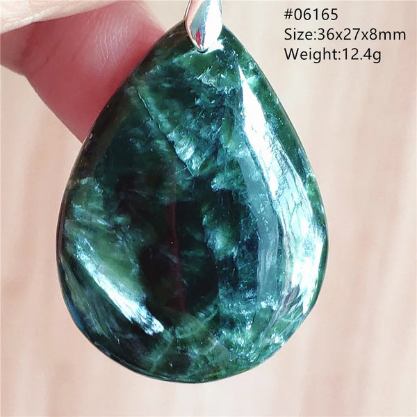 Green Seraphinite Pendant-ToShay.org
