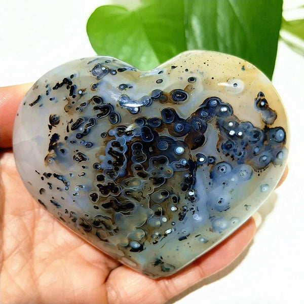 Yellow Moss Agate Heart-ToShay.org