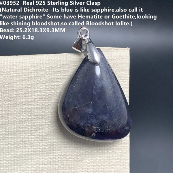 Red Blue Cordierite Pendants-ToShay.org