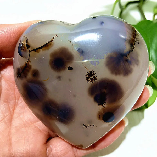 Yellow Moss Agate Heart-ToShay.org