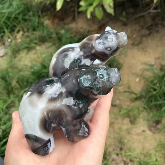 Green Moss Agate Bear-ToShay.org
