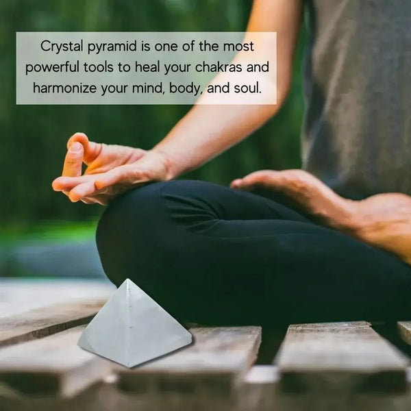 White Selenite Pyramid-ToShay.org
