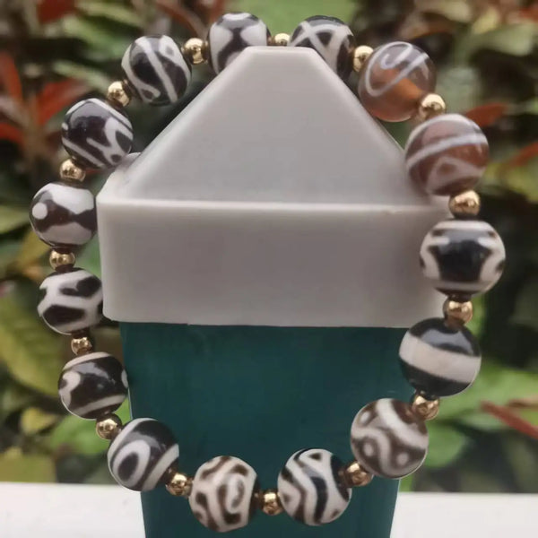 Tibetan Agate Dzi Bracelet-ToShay.org