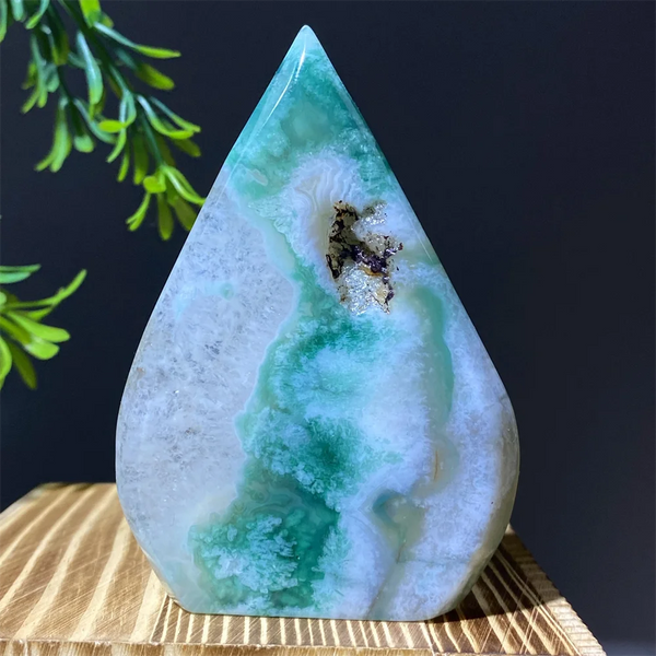 Green Flower Agate Flame-ToShay.org
