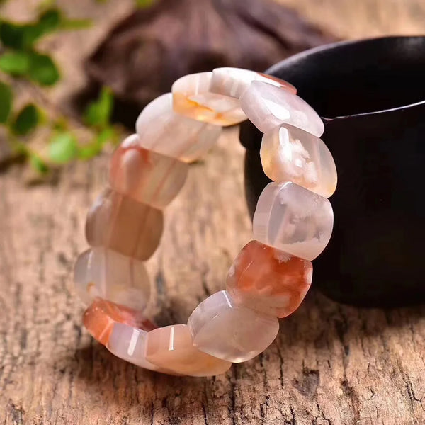 Pink Cherry Agate Bangle-ToShay.org