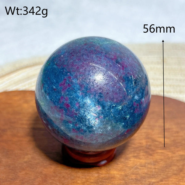 Fluorescence Ruby Kyanite Ball-ToShay.org