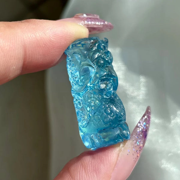 Blue Aquamarine Quartz Dragon-ToShay.org