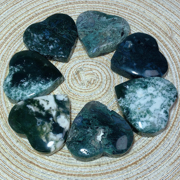 Green Moss Agate Heart-ToShay.org