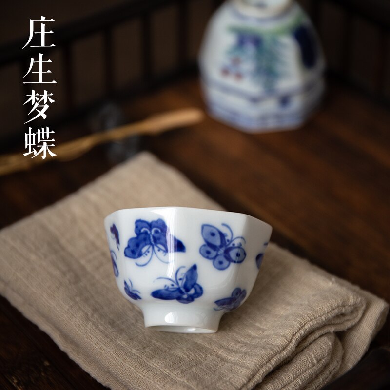 Blue White Ceramic Tea Cups-ToShay.org