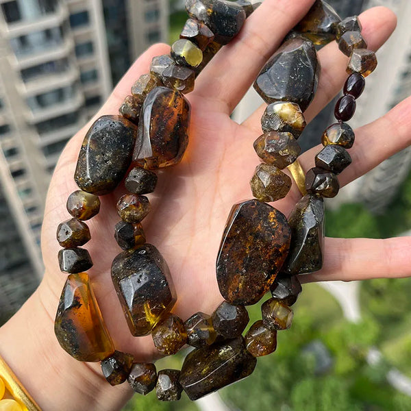 Yellow Amber Necklace-ToShay.org