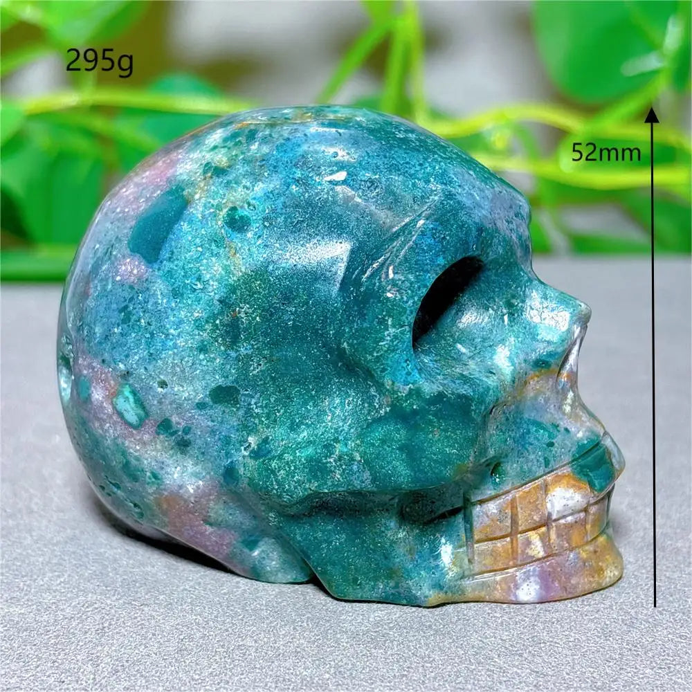 Blue Ocean Jasper Skull-ToShay.org