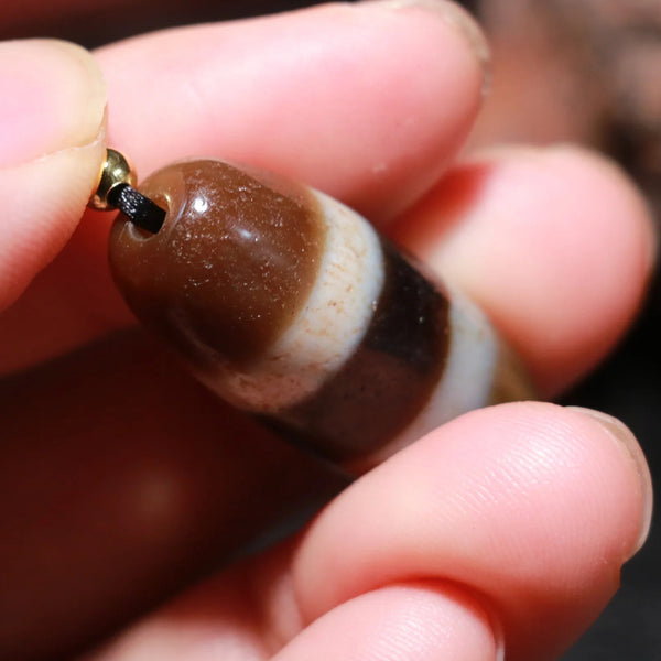Tibetan Agate Dzi Bead-ToShay.org