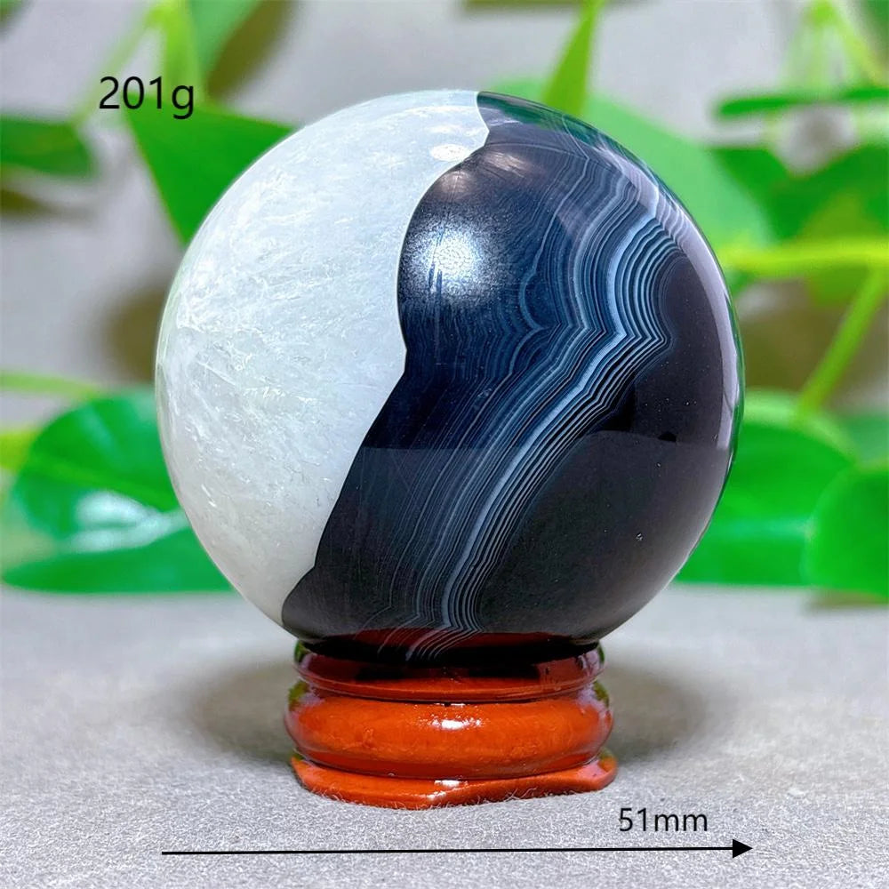 Black Silk Agate Ball-ToShay.org