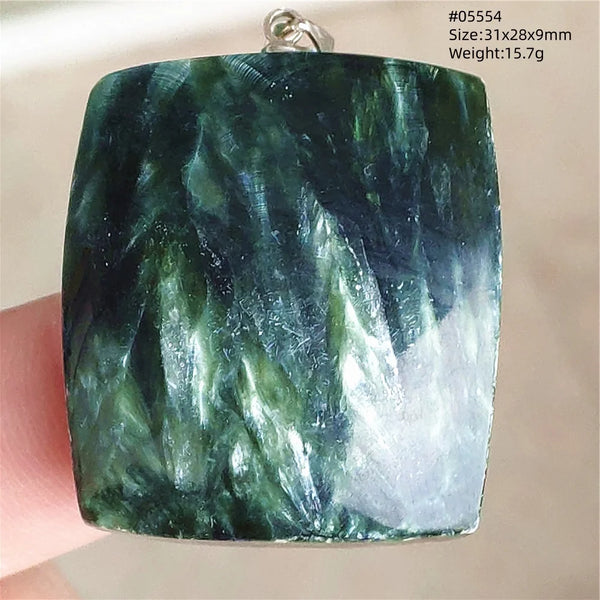 Green Seraphinite Pendant-ToShay.org