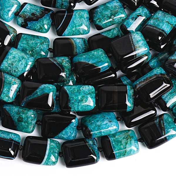 Green Agate Cube Beads-ToShay.org