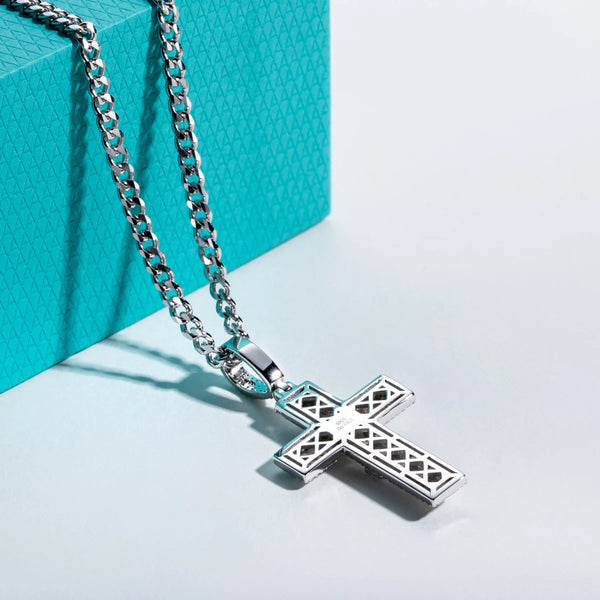 Silver Cross Pendant Necklace-ToShay.org