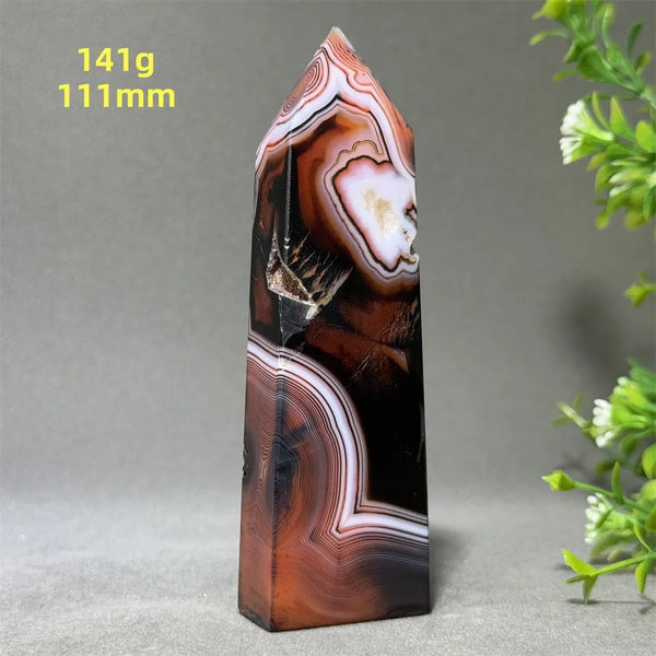 Black Red Striped Agate Obelisk-ToShay.org
