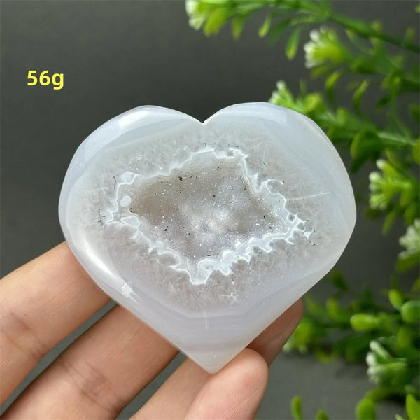 Grey Agate Geode Heart-ToShay.org