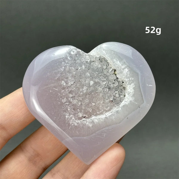 Grey Agate Geode Heart-ToShay.org