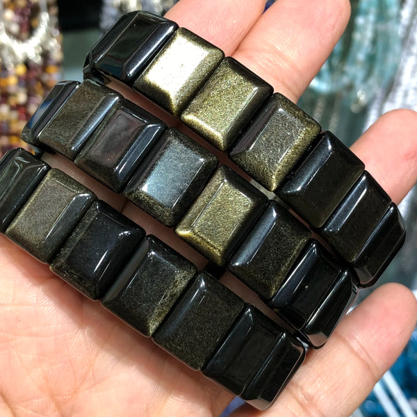 Black Gold Obsidian Bracelet-ToShay.org