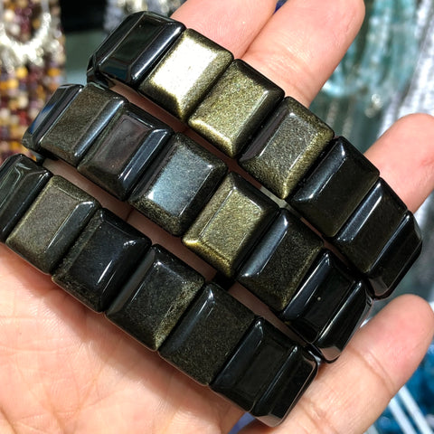 Black Gold Obsidian Bracelet-ToShay.org