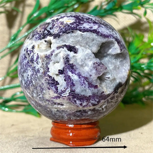 Purple Sphalerite Druzy Ball-ToShay.org