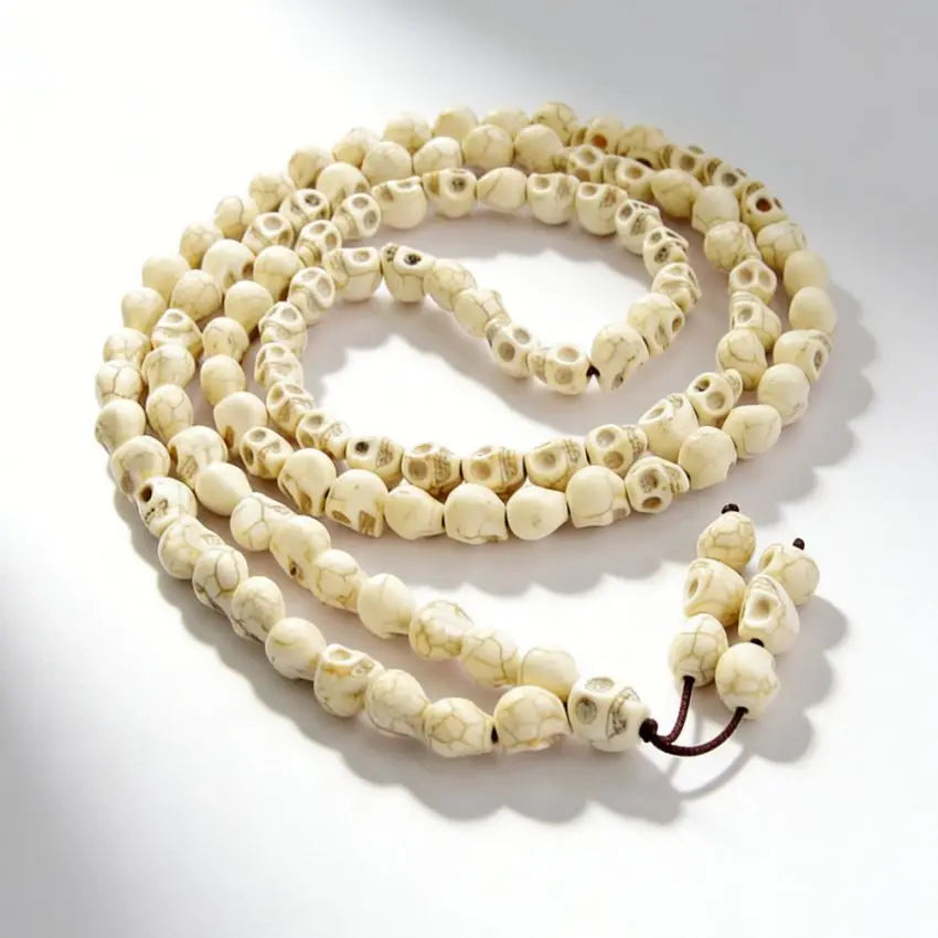 White Turquoise Skull Beads-ToShay.org