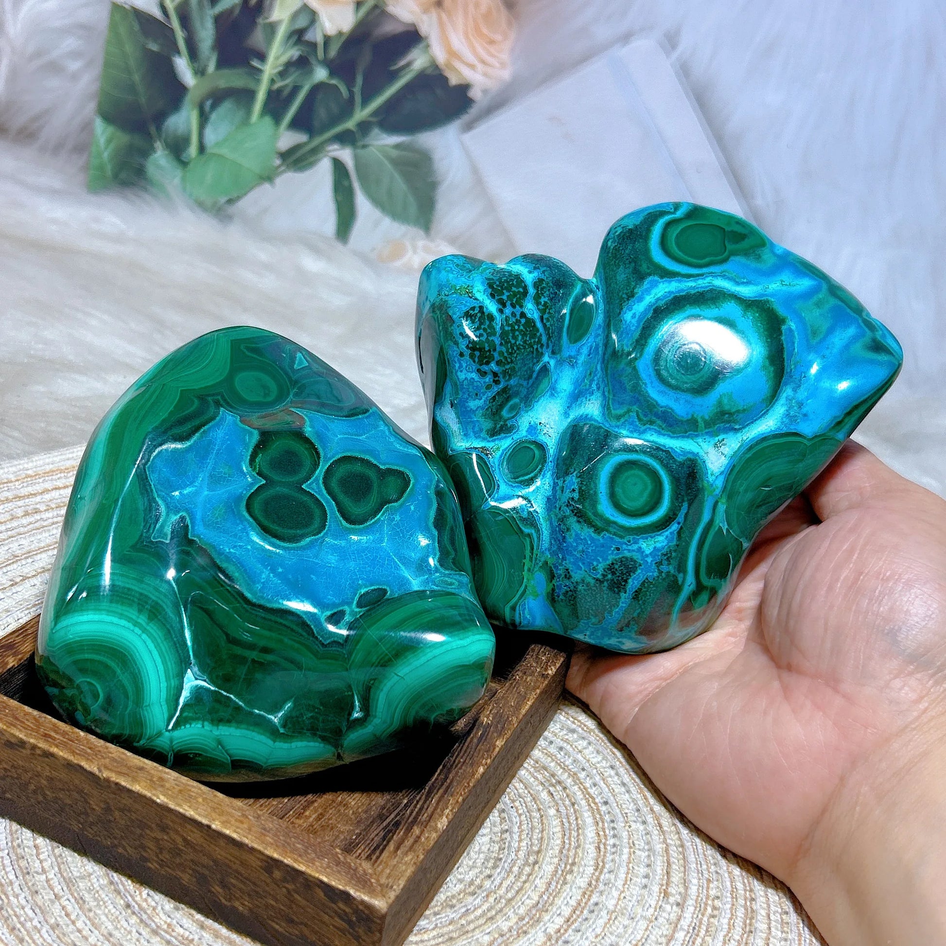Blue Chrysocolla Malachite Gemstones-ToShay.org