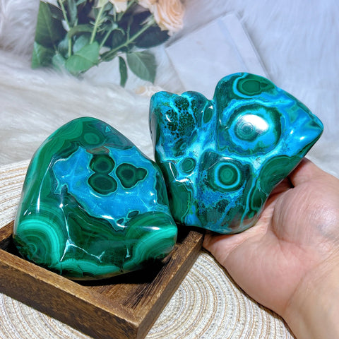 Blue Chrysocolla Malachite Gemstones-ToShay.org