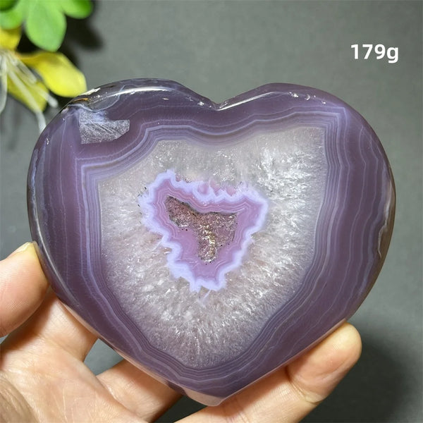Purple Agate Geode Heart-ToShay.org