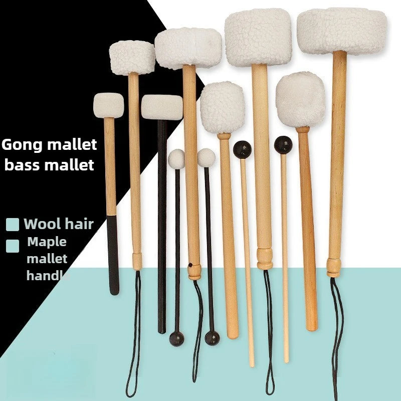 Professional Gong Hammers Drumsticks Woolen Felt Sound Therapy Singing Bowl Mallet Meditation Percussion Instrument Accessories-ToShay.org