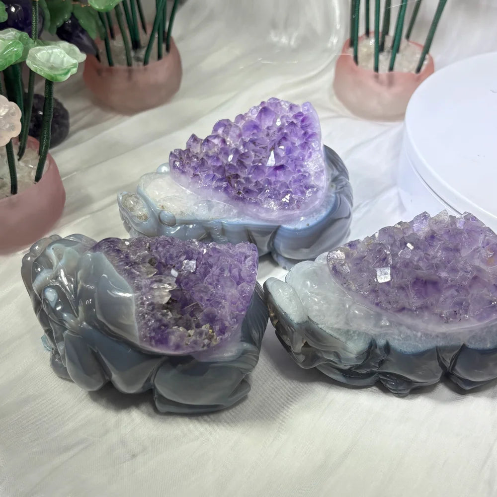 Purple Amethyst Agate Cluster Pixiu-ToShay.org