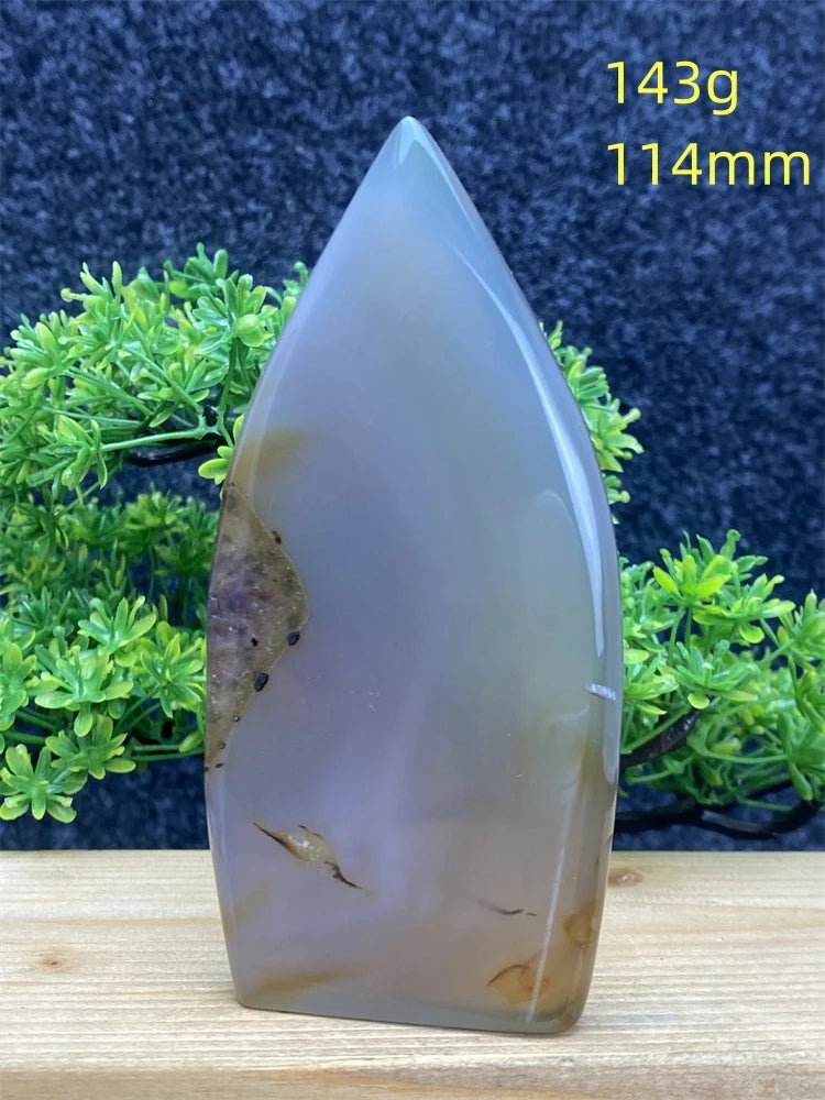 Blue Agate Geode Flame-ToShay.org