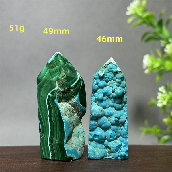Blue Chrysocolla Malachite Point-ToShay.org