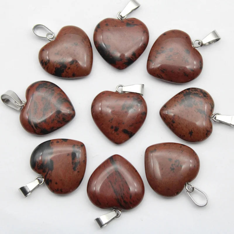 Mixed Crystal Heart Pendants-ToShay.org