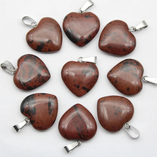 Mixed Crystal Heart Pendants-ToShay.org