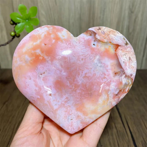 Pink Agate Druzy Heart-ToShay.org