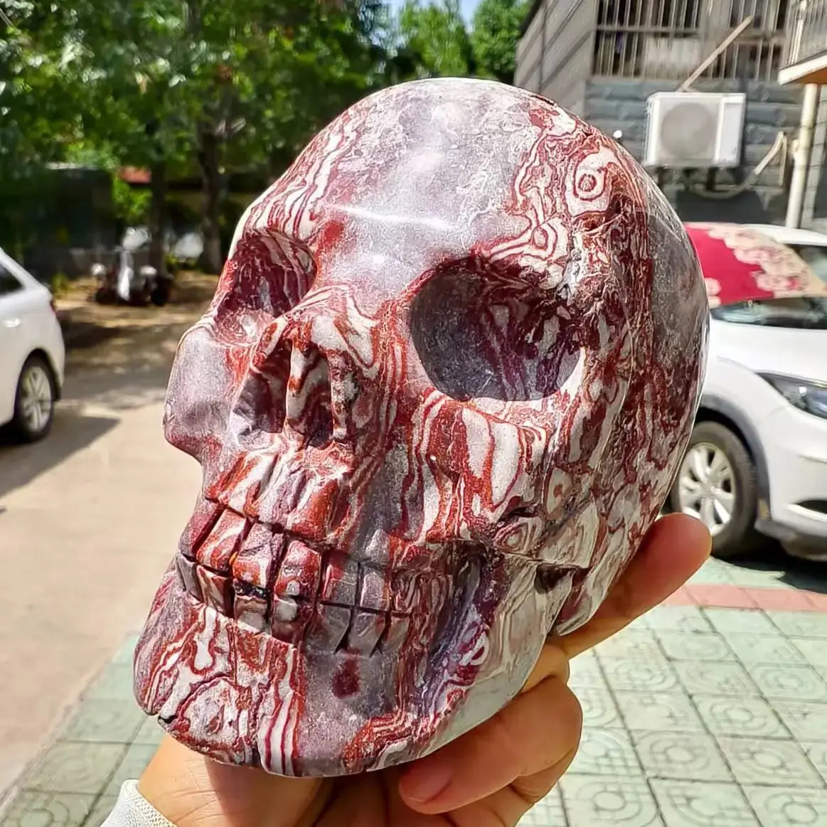 Red Agate Skull-ToShay.org