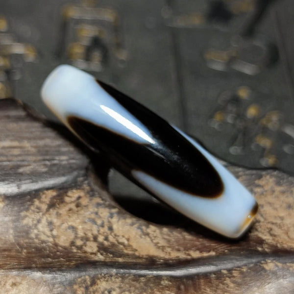 Black White Agate DZI Beads-ToShay.org