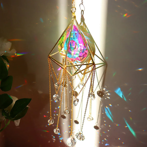 Star Moon Crystal Wind Chimes-ToShay.org