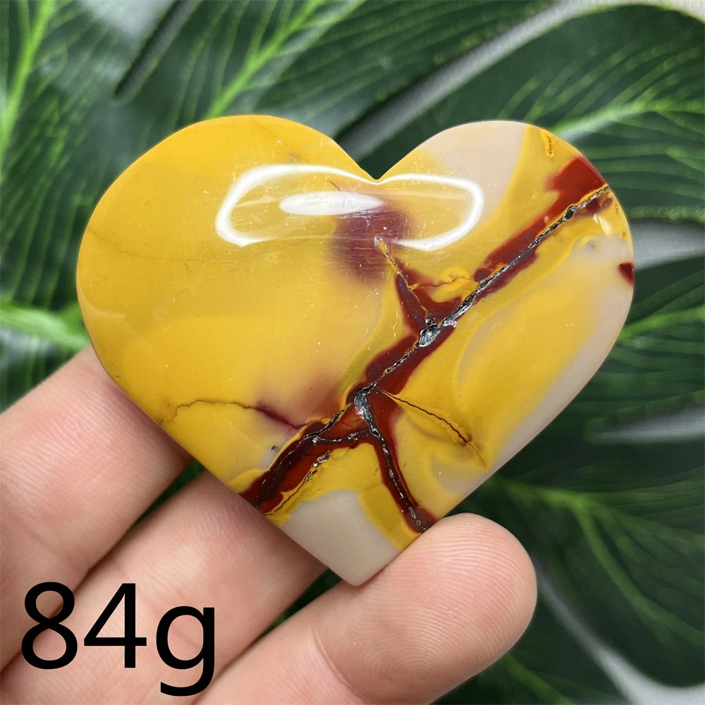 Yellow Mookaite Hearts-ToShay.org