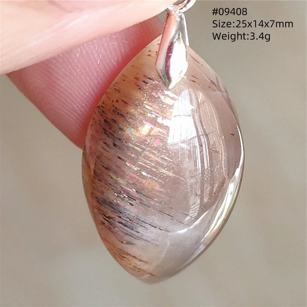 Black Moonstone Sunstone Pendant-ToShay.org