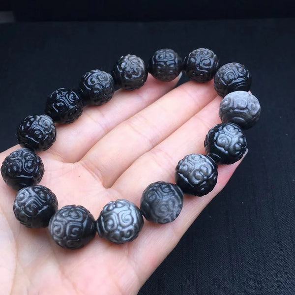 Silver Obsidian Bracelet-ToShay.org
