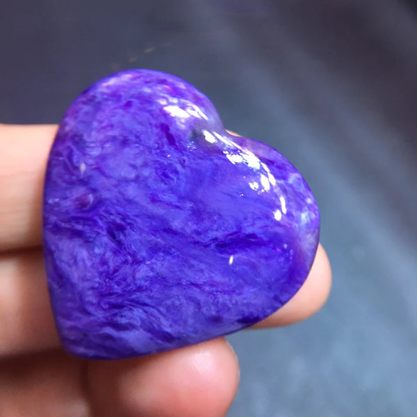 Purple Charoite Heart-ToShay.org