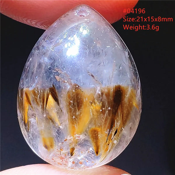Gold Rutilated Pendant-ToShay.org