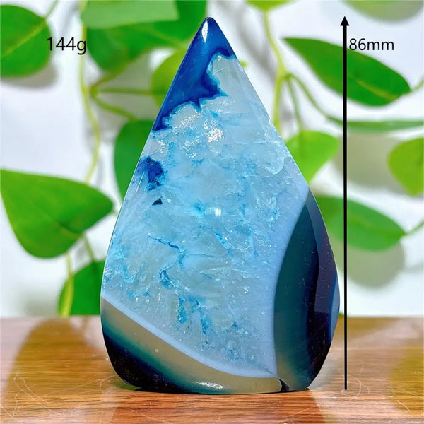 Blue Silk Agate Flame-ToShay.org