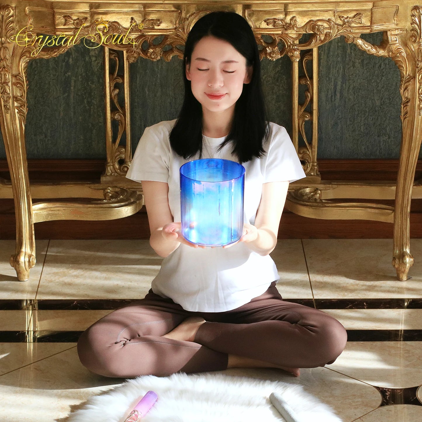 Crystal Soul Seven Chakra Sound Energy Crystal Singing Bowl 99.99%quartz Singing Bowl-ToShay.org